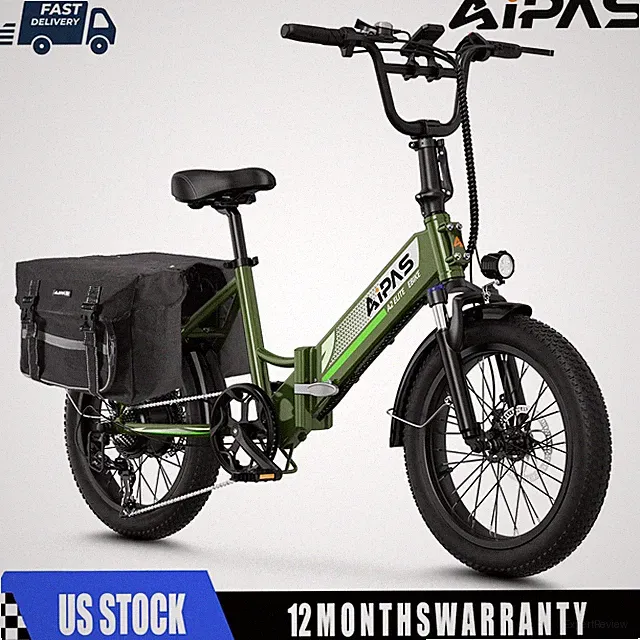20" Aipas 750W Folding Ebike Adults 48V Commuter Electric Bicycle Lightweight