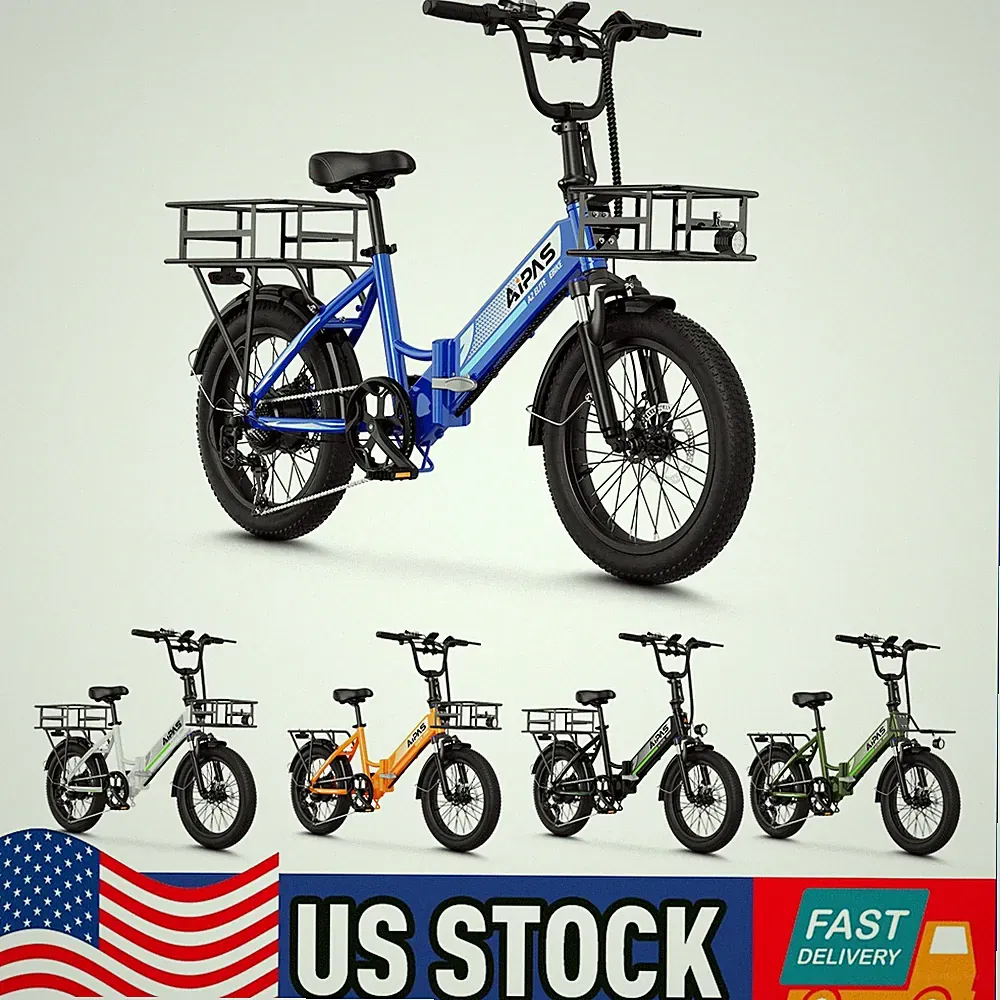 20" E-Bike 750W 48V Electric Bike Fat Tire Folding City Bicycle Commuter Ebike
