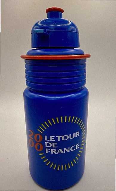 2000 Le Tour de France Blue Elite Water Bottle with Map TDF Bike Race Cycling