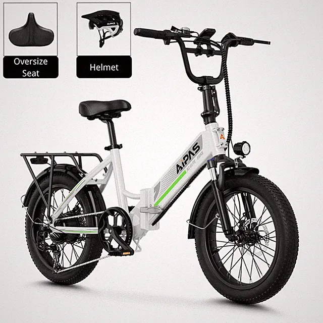 750W 20" Fat Tire Electric Bike for Adults 62Miles Foldable City Bicycles 28MPH