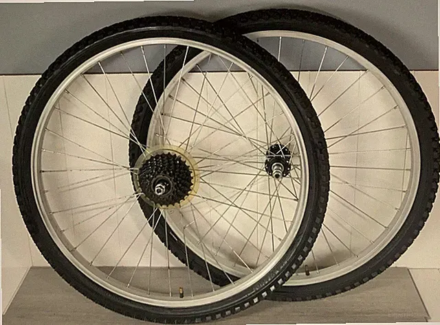 ALLOY MOUNTAIN BIKE WHEELSET 26 INCH 36 SPOKE 7 SPEED FREEWHEEL 14-28 TOOTH