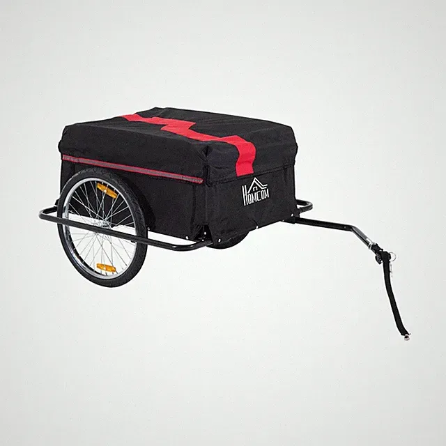 Aosom Bicycle Cargo Trailer, Two-Wheel Bike Luggage Wagon Trailer with Remova...