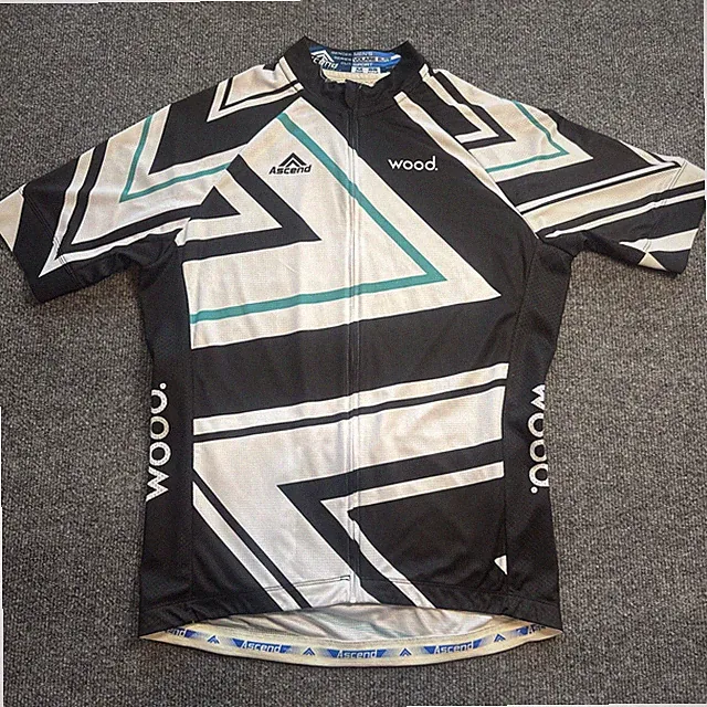 Ascend Volare Elite Men’s M Sport Cut Cycling Jersey Wood Logo Raglan Sleeve
