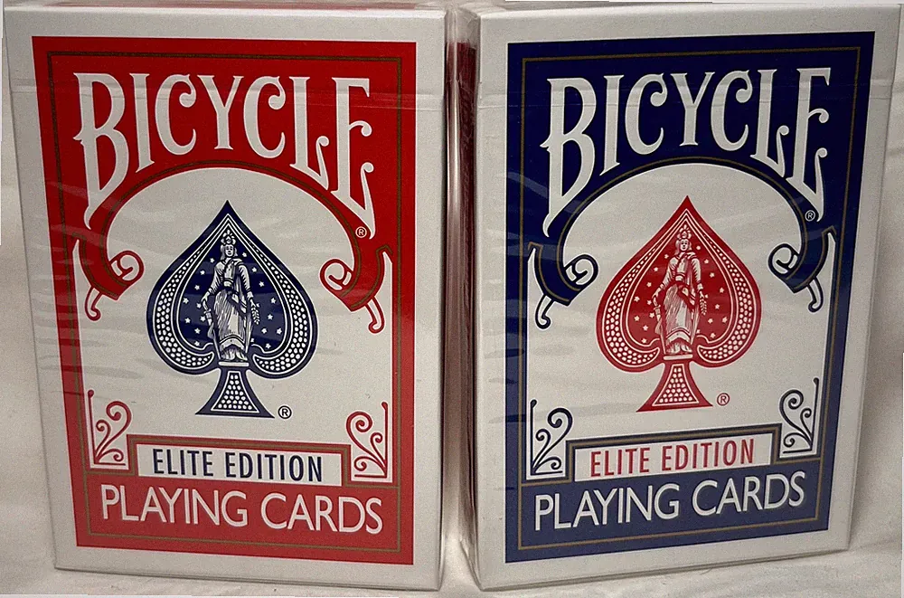 Bicycle Elite Edition Playing Cards 2 Deck Set: Red & Blue by Penguin Magic NEW!