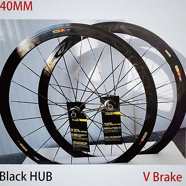 Bicycle Wheel Pack 40mm Road Bike V/C Lap Brake Straight Pull Wheelsets 700C