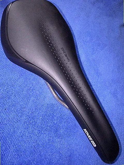 BONTRAGER KOVEE ELITE CYCLING SEAT 128MM HOLLOW TI RAILS BLK USED EXCELLENT