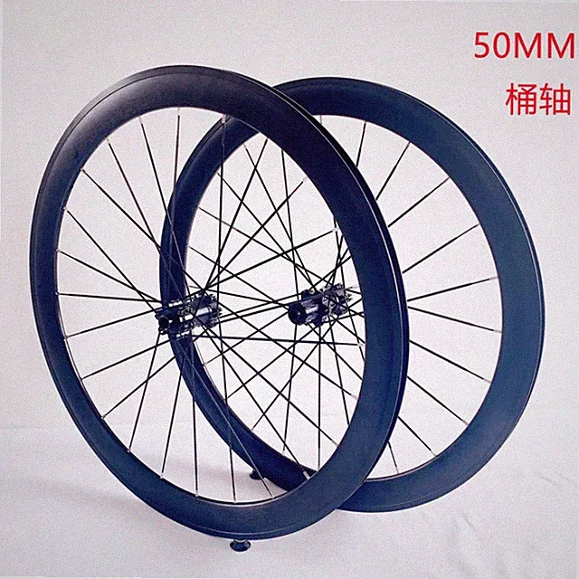 Depth 50MM Road Bike Wheel Set Barrel Shaft Six Ding/Center Lock Disc Brake 700c