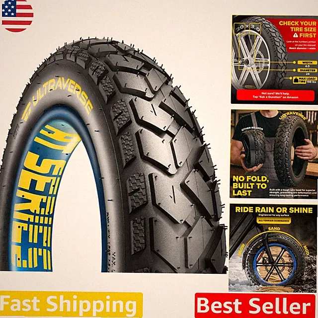 Elite 20x3 Fat Bike Tire - Puncture Proof, Shock Absorbing, Versatile Rubber
