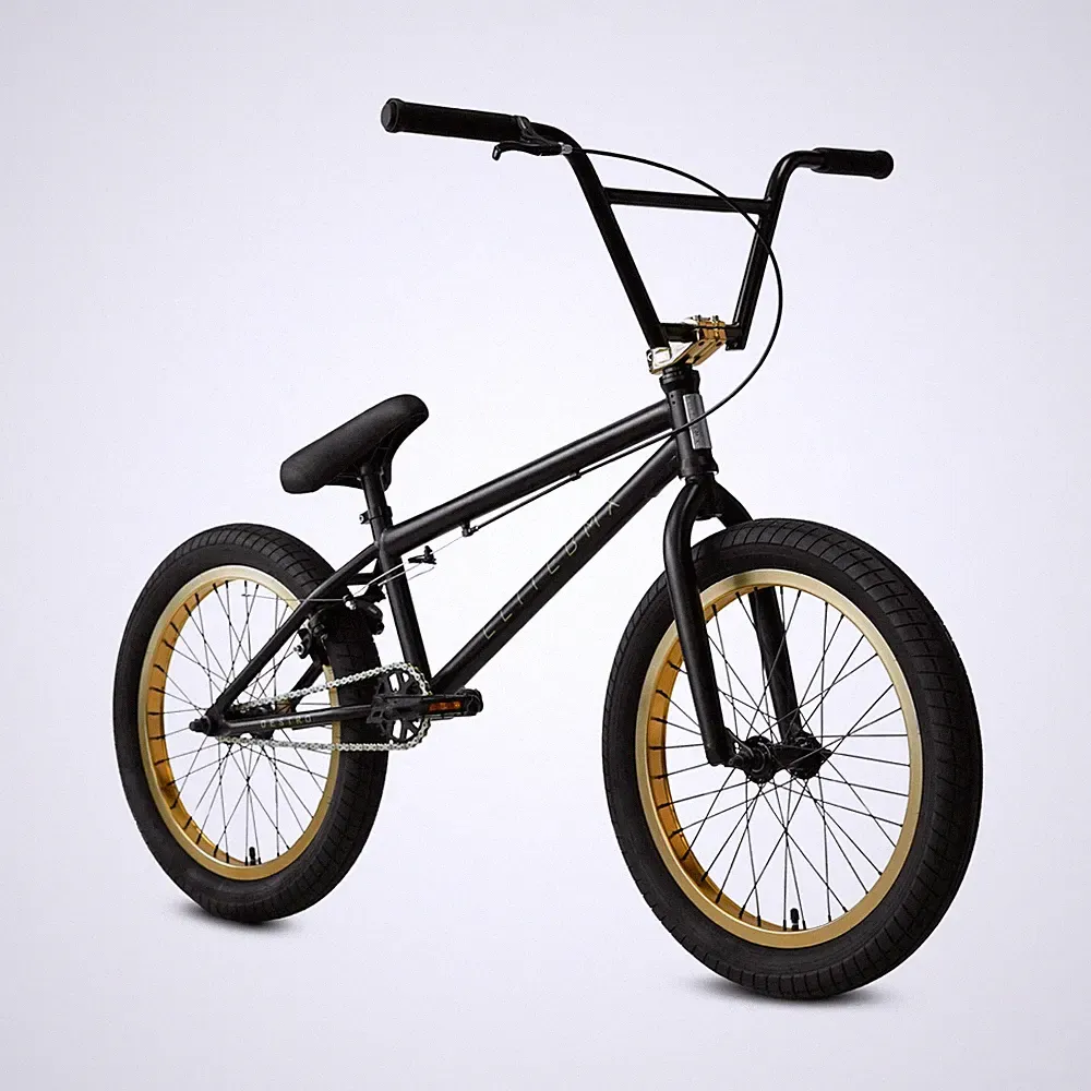 Elite BMX 18", 20" & 26" Model Freestyle Bike - 3 Piece Crank (20", Black OE)