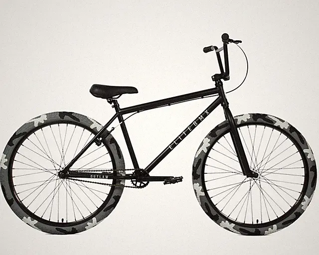 Elite BMX Outlaw 26" Bike (22" Toptube) (Black Combat) [WBIKEL1500BLACOM]