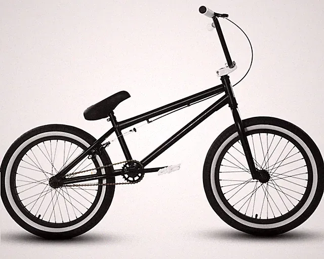 Elite BMX Stealth Bike (20.5" Toptube) (Black/White) [WBIKEL1200BLAWHI]