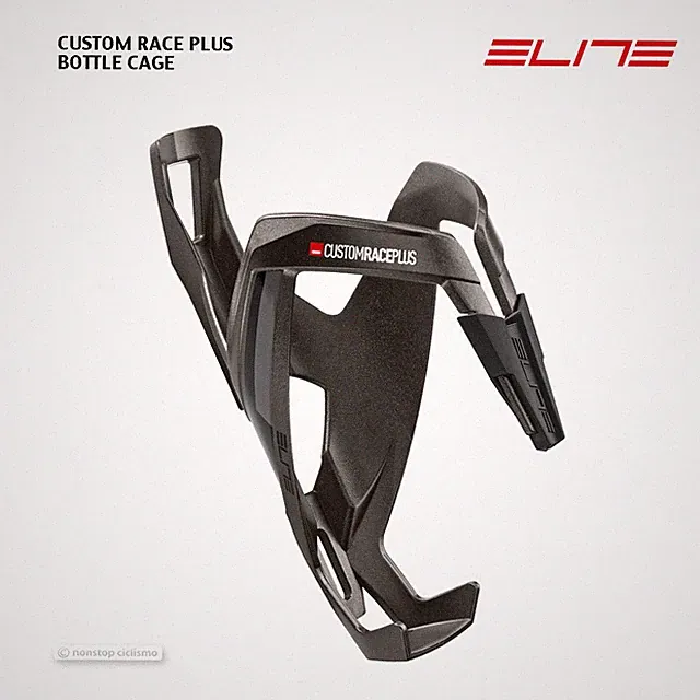Elite CUSTOM RACE PLUS Bicycle Water Bottle Cage : GLOSSY TITANIUM/BLACK