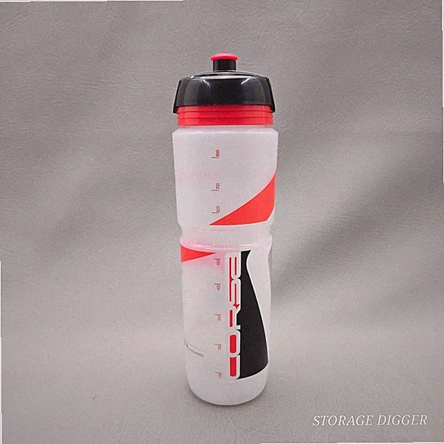 Elite Maxi Corsa Bicycle Racing Water Bottle 1000 ml, White/Red/Black, BPA Free