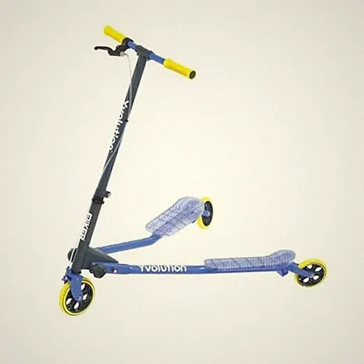 Fliker A3 Drift Scooter, 3 Wheels Kids Wiggle Scooter, Foldable, Blue