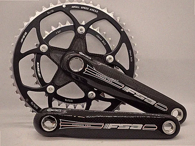 FSA Carbon Pro Elite Crankset 175mm 50/34T 110BCD Octalink Road NEW