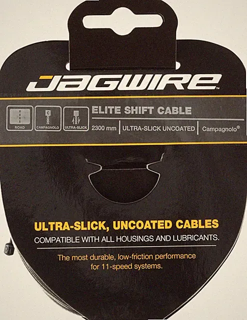 Jagwire Elite Ultra-Slick Shift Cable - 1.1 x 2300mm, Polished Stainless Steel