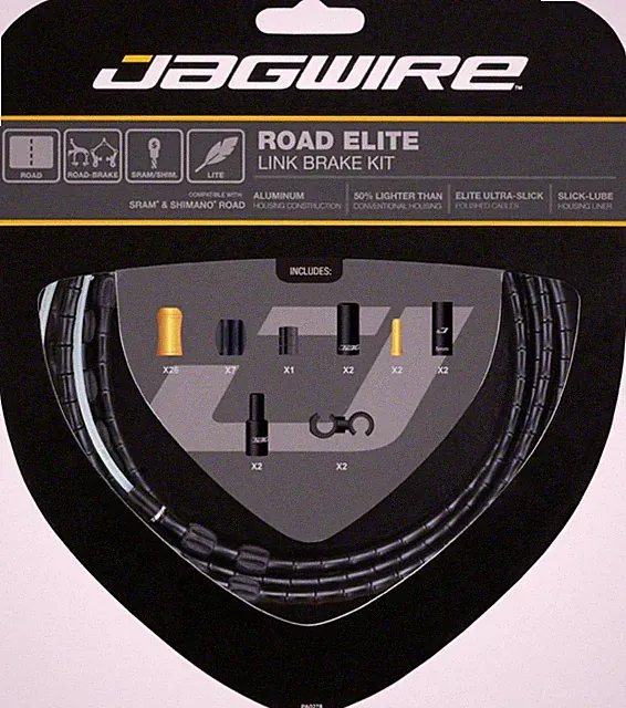 Jagwire Road Elite Link Brake Cable Kit SRAM/Shimano Ultra-Slick Black