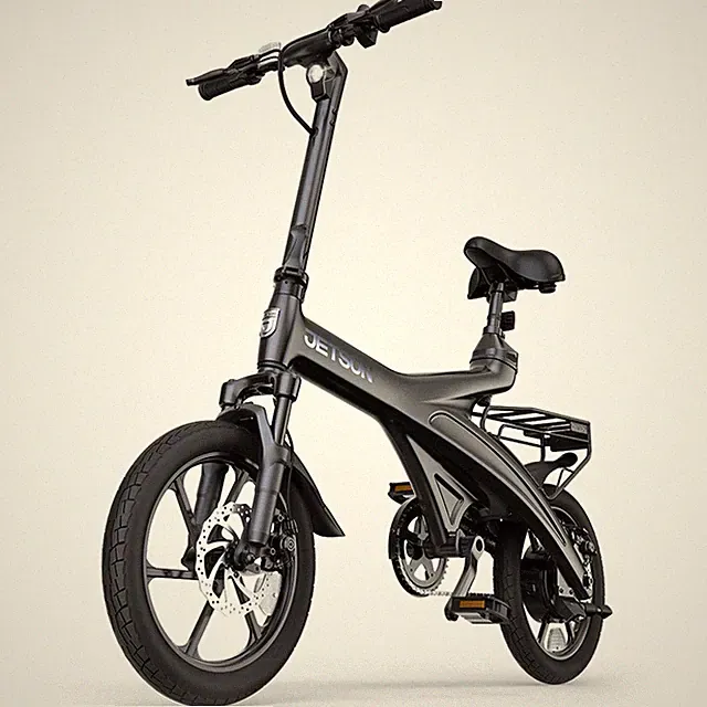 Jetson OTG Elite Portable Folding Electric Bike with Pneumatic 16" Tires, Black