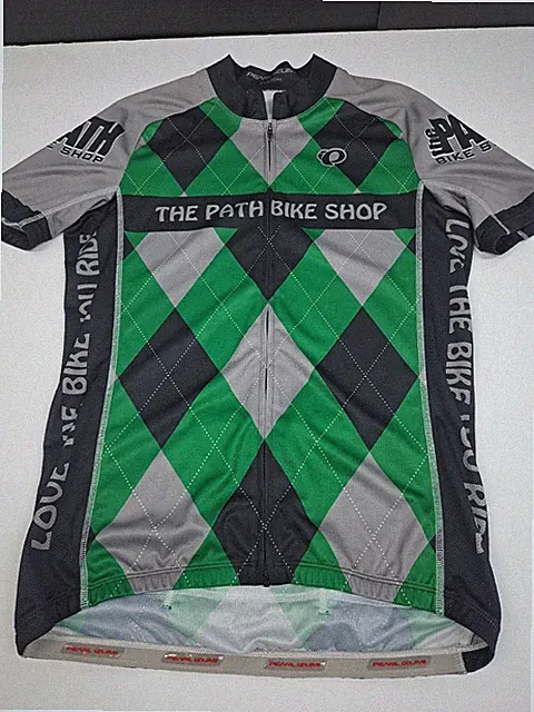 Men’s Pearl Izumi Elite Black And Green Cycling Shirt M Full Zip #4172