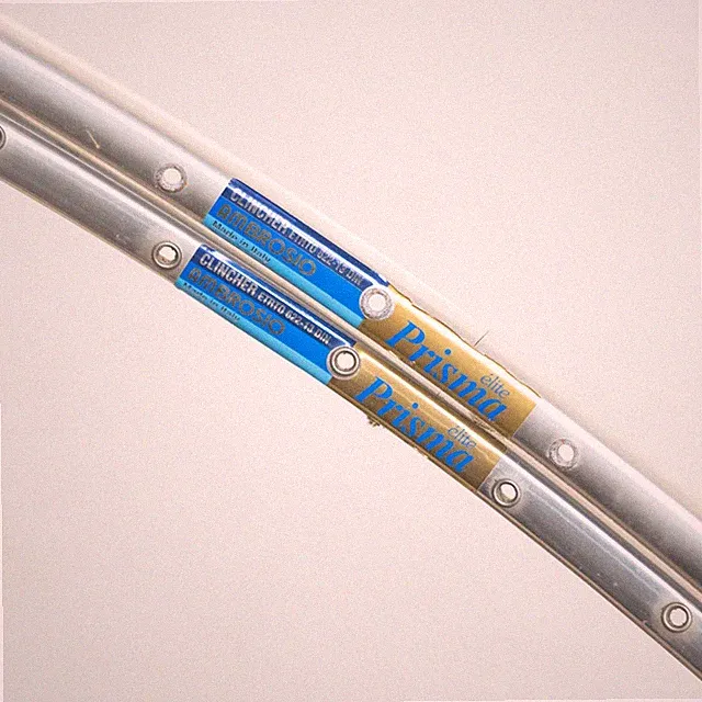 NOS AMBROSIO ELITE PRISMA clincher RIMS 28" 700c 32h VINTAGE ROAD BIKE SILVER