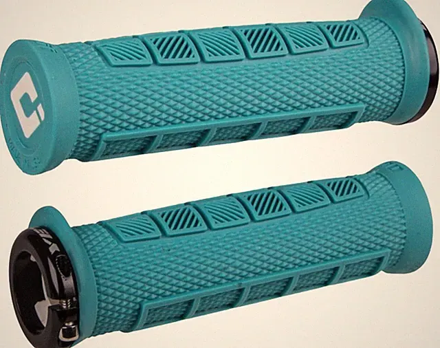 ODI Elite Pro V2.1 Lock-On MTB Bike Grips - Ergonomic Turquoise/Black with