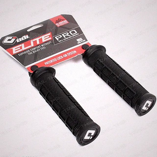 ODI V2.1 Elite Pro Black MTB 130mm Grips BMX Bike Waffle Pattern