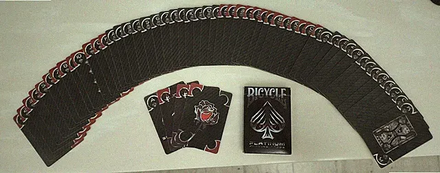 Platinum Bicycle Playing Cards USPCC Limited Edition Used Great Condition