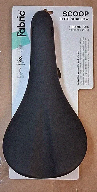 Scoop Elite Shallow Saddle/ Bike Seat Cro-Moly Rails-269grams 142mm NEW