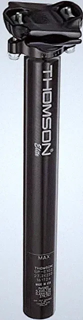 Thomson Elite Bike Bicycle Seatpost 27.2 x 250mm Zero Offset - Black