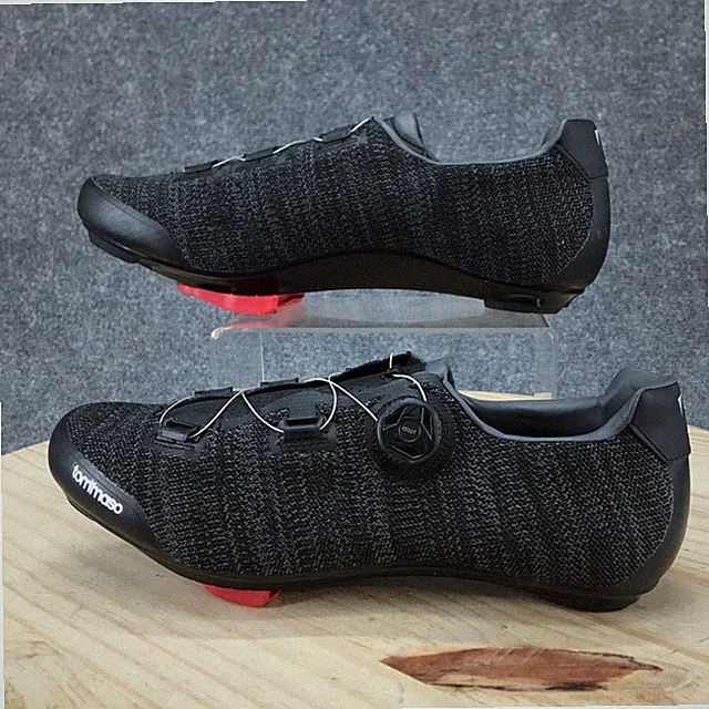 Tommaso Shoes Mens 12 Strada Elite Knit Cycling Sneakers Black Slip On Athletic