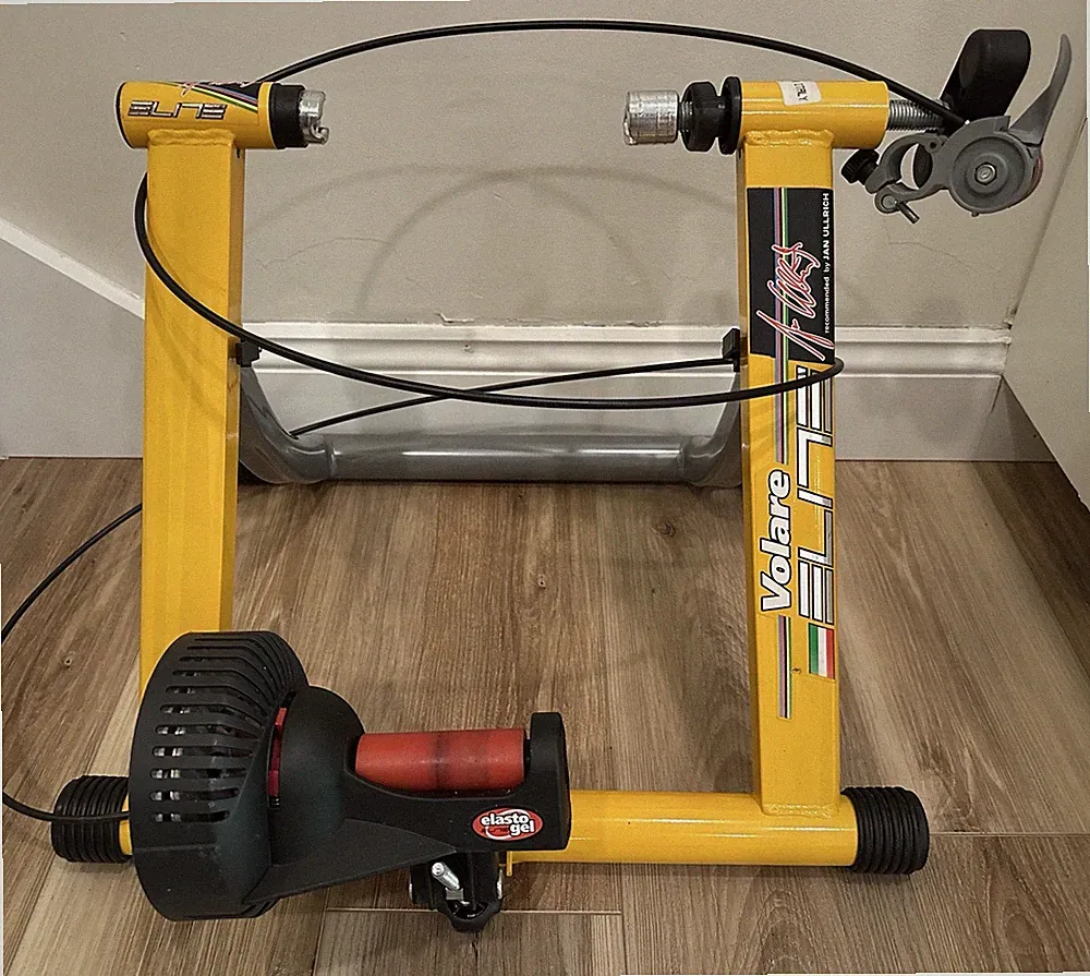 VOLARE Elite Indoor Bicycle Trainer Yellow Italy Jan Ullrich Cycling - MINT USED